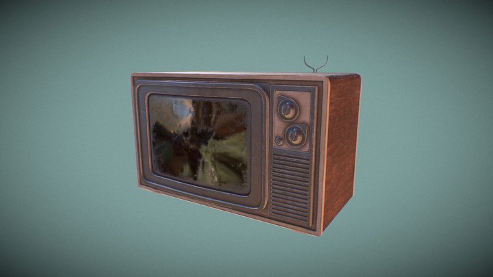VintageTv (Background asset) 3D Model