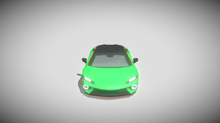 Lamborghini Temerario (low poly) 3D Model