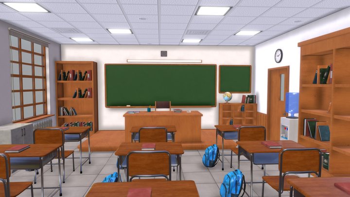 School Classroom 3D Model