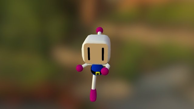 Bomberman - Run Animation 3D Model