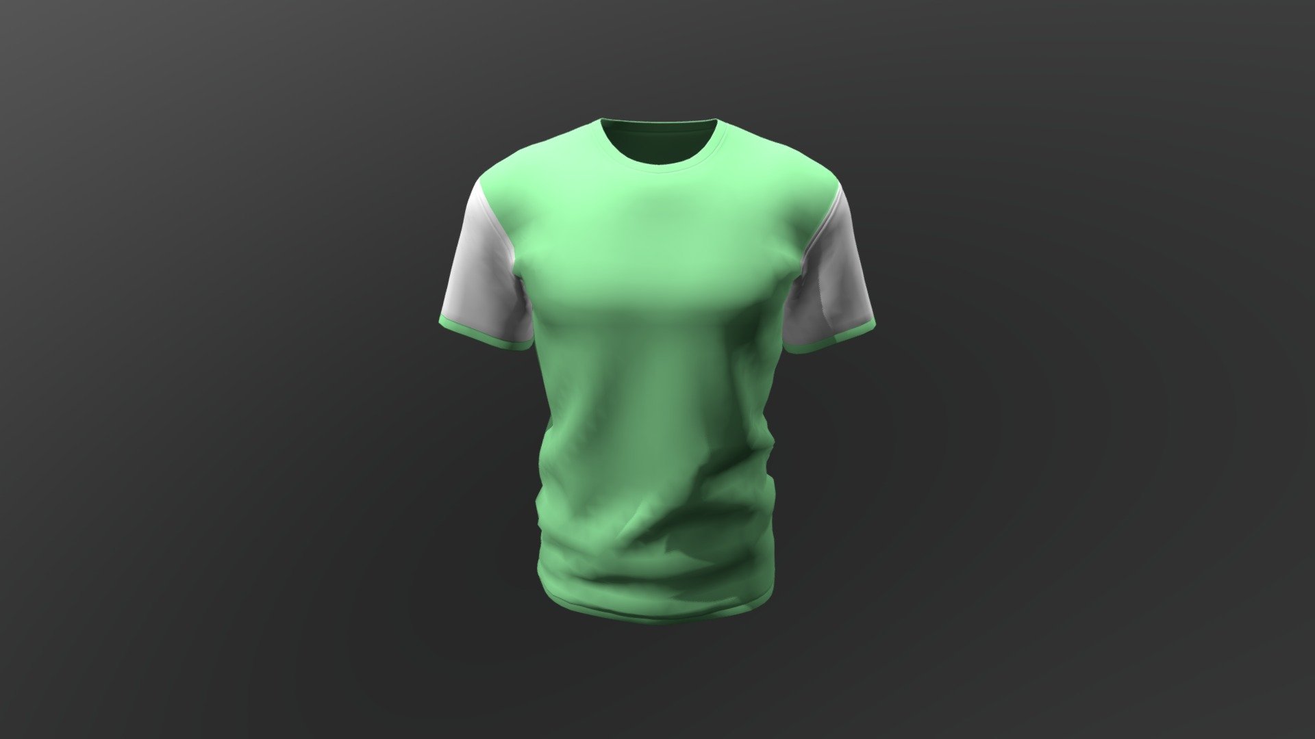 t_shirt_green_white_v4 - 3D model by wearevra [4839f79] - Sketchfab