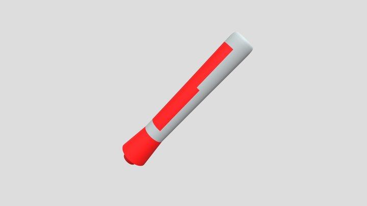 Whiteboard marker (Marcador de pizarrón) 3D Model