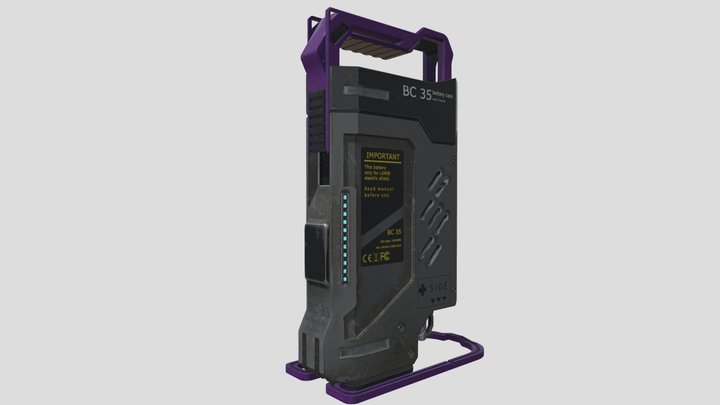 Sci-Fi Battery 3D Model