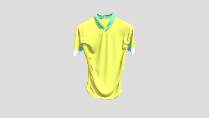 Tshirt Official futebol Brasil 2024 seleção 3D Model