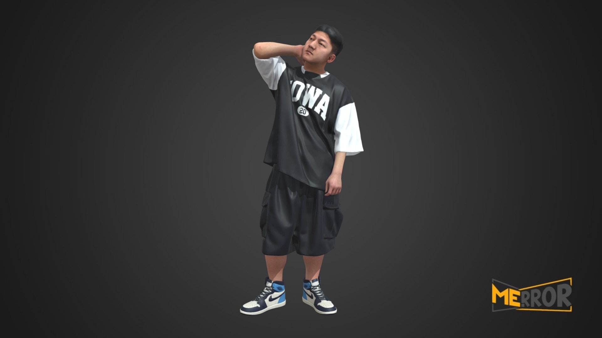 Dgeay Man Scan 1 Vf Asian Man Scan_Posed 74 100k poly - 3D model by ME.RROR Studio (@merror