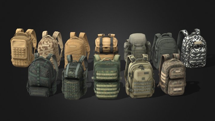 Military Backpack Pack 3D Model