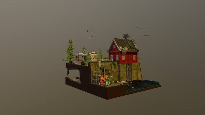 DAE Diorama - By The Ocean 3D Model