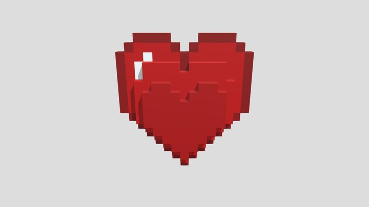 Pixel Heart 3D Model