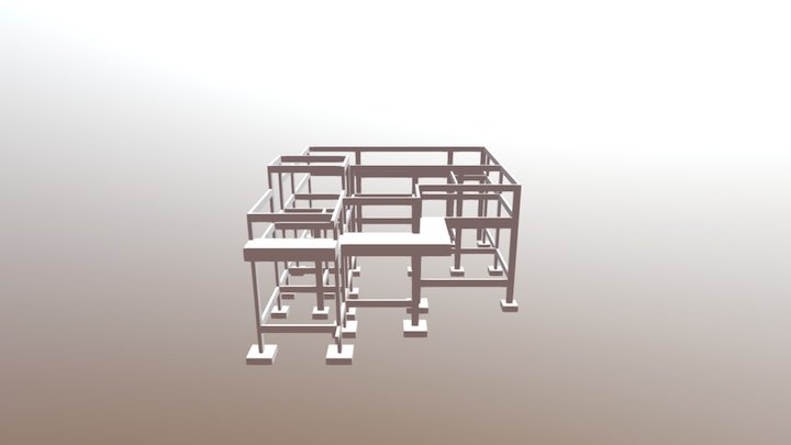 PROJETO ESTRUTURAL DE RESIDÊNCIA UNIFAMILIAR 3D Model