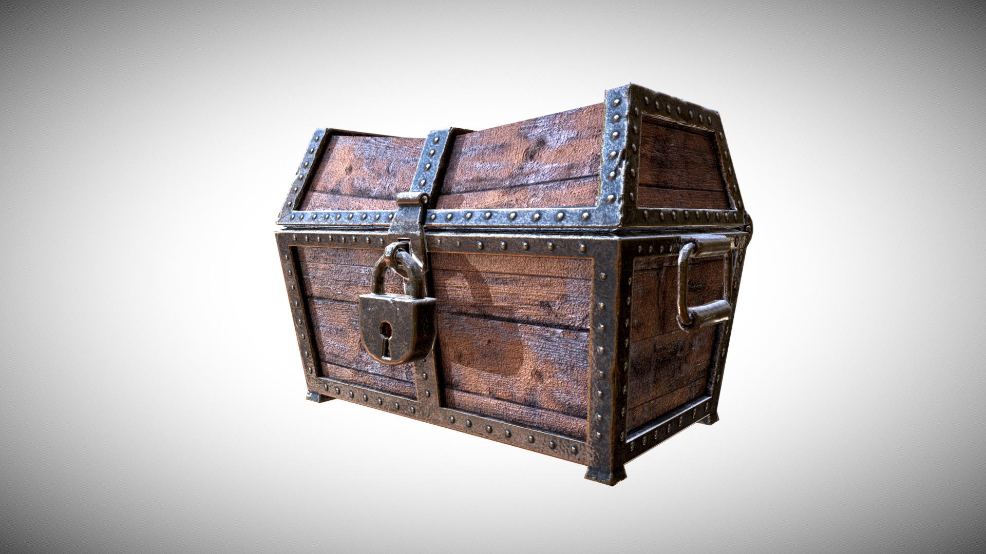 3D model dower chest - This is a 3D model of the dower chest. The 3D model is about a brown box with a handle.