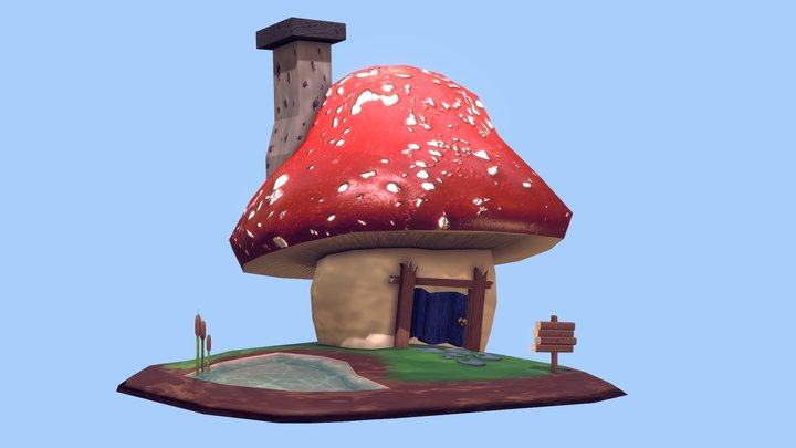 Mushroom House 3D Model