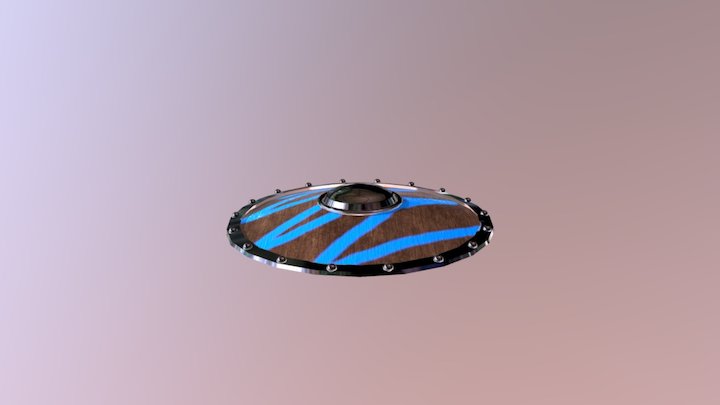 5824_Wooden and Steel Buckler Shield 3D Model