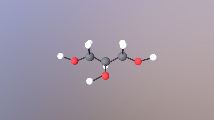 Glycerin ( glycerol: 1,2,3-propanetriol) 3D Model