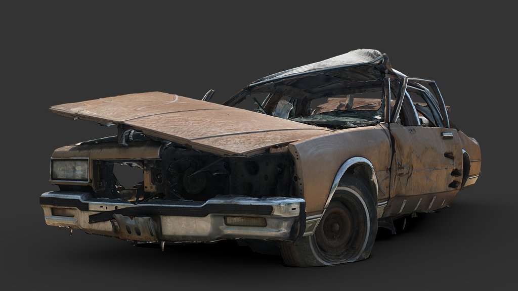 Destroyed Car 03 (Raw Scan)