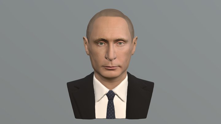 Vladimir Putin bust for full color 3D printing 3D Model