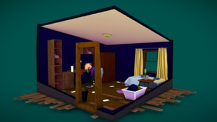 A stressful exam week 3D Model