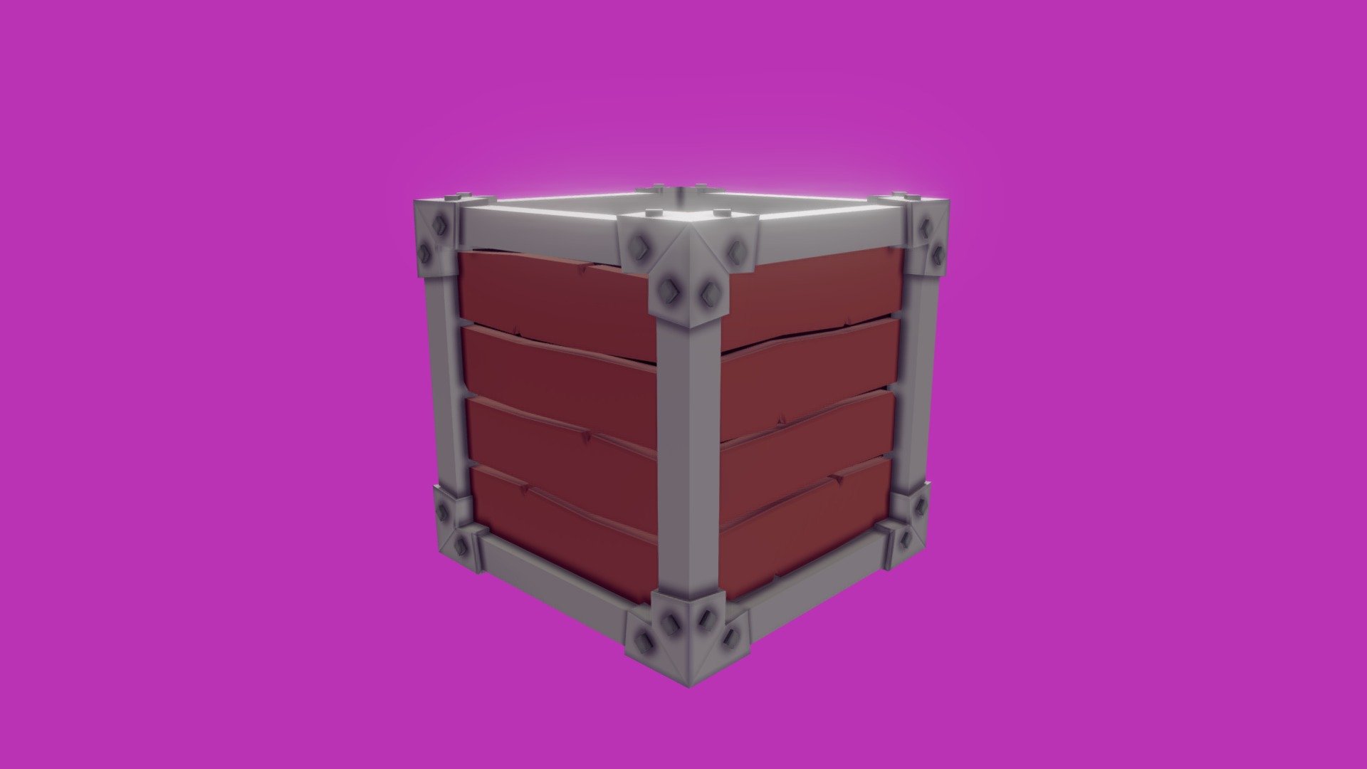 Caja madera lowpoly