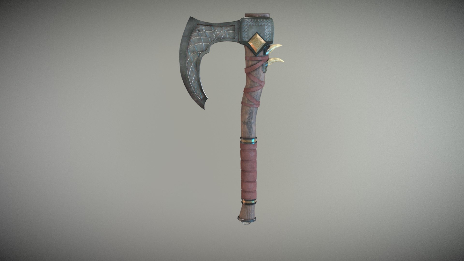 Hrafnox (Raven Axe) - 3D model by Andrew Line (@waffailz1997) [48424d3 ...