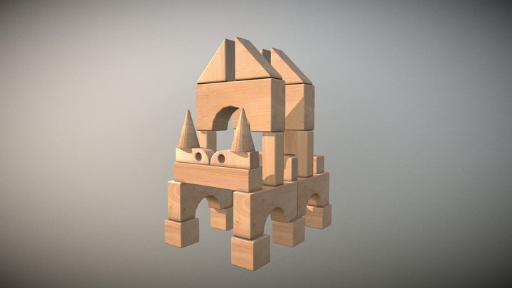 Unit Block Castle 3D Model