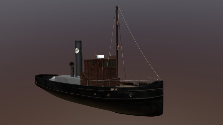 Tugboat SB Hedvig 3D Model