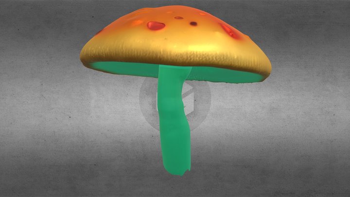 Neon Mushroom 3D Model
