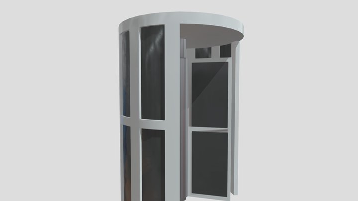 revolving glass door 3D Model