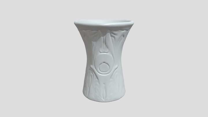 Decorative hand-painted ceramic vase