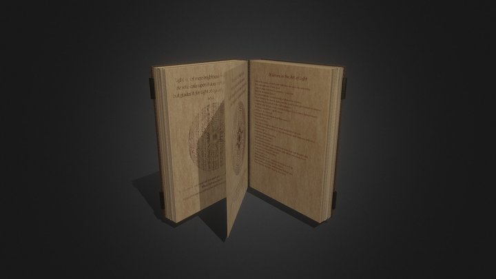 Book lowpoly : The Luminara Codex 3D Model