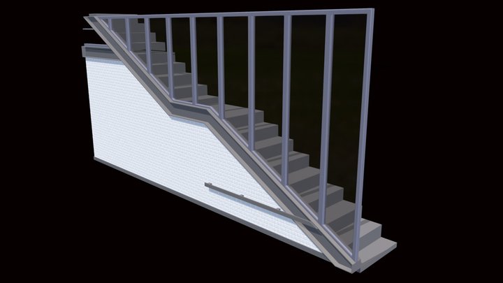 CTA Red Line 95th Street Staircase Windows 3D Model