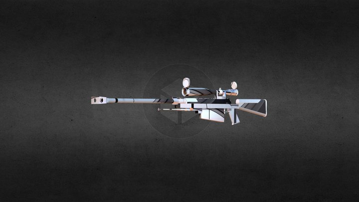 bolt action sniper rifle 3d model 3D Model