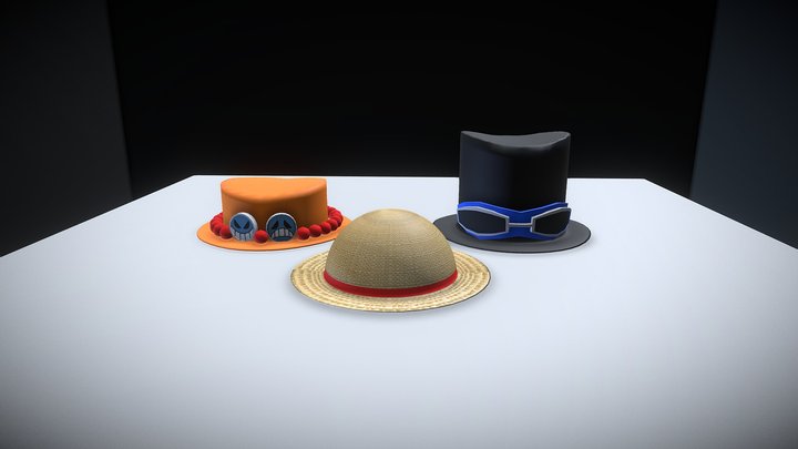 Luffy, Ace, Sabo Hat 3D Model