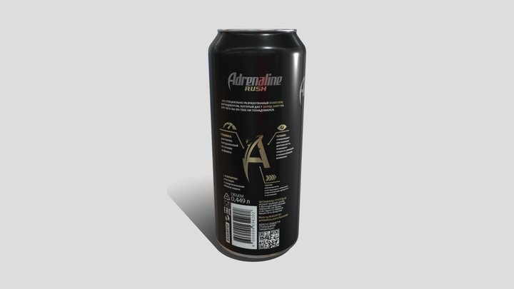 Adrenaline Rush Can 3D Model 3D Model