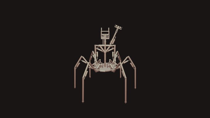 Spider humanoid advanced 3D Model