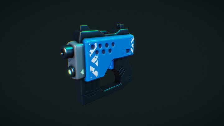 Lowpoly Handgun 3D Model