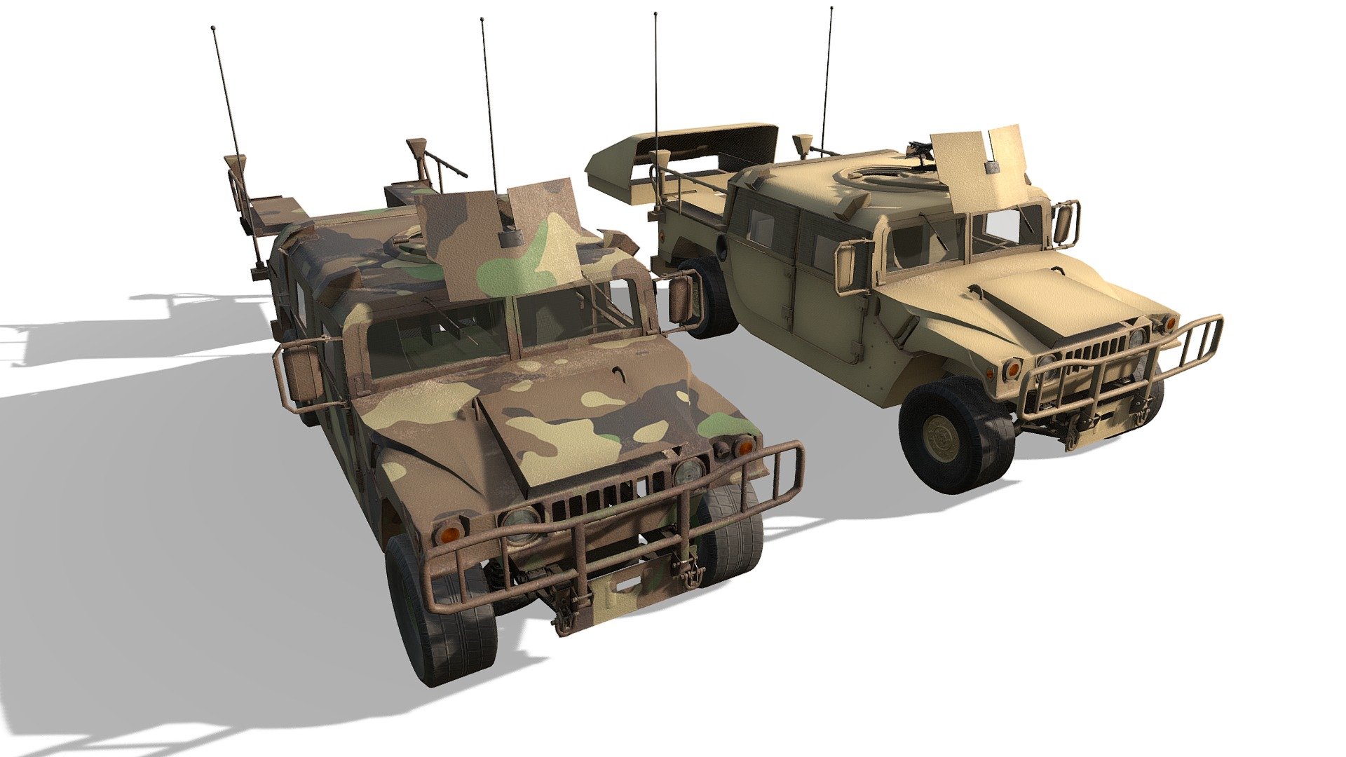 Army Jeep - Hummer / Humvee / HMMWV - Buy Royalty Free 3D model by ...