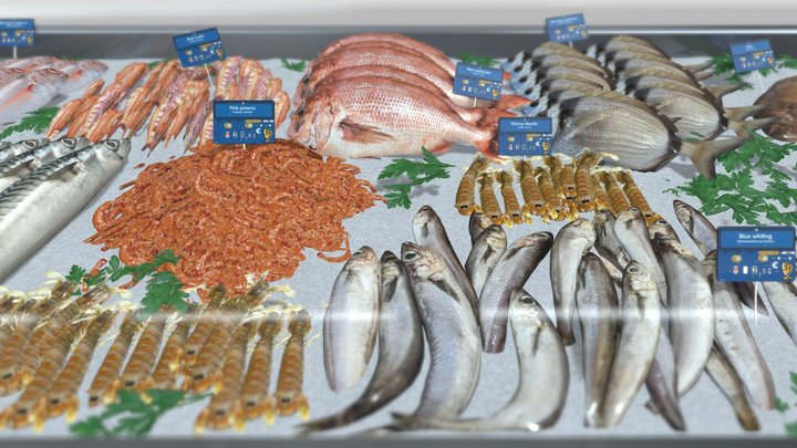 Seafood display 3D Model
