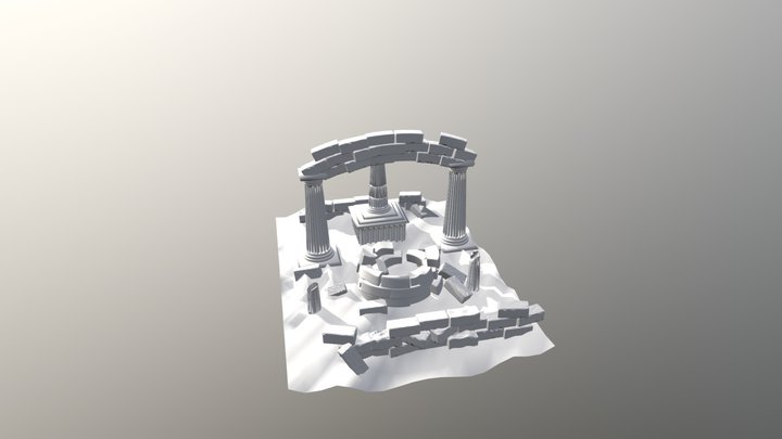 Diorama ruinas griegas 3D Model