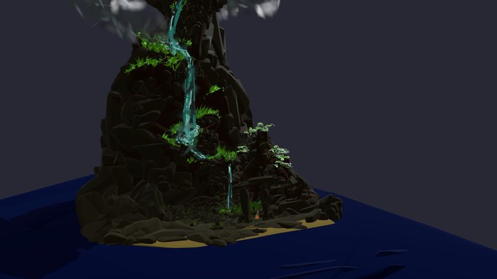 Fantasy mountain 3D Model