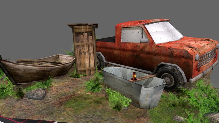 DAE 5 Finished props - Forest Loner 3D Model