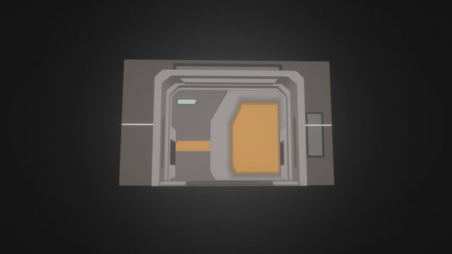 Low poly Double door 3D Model