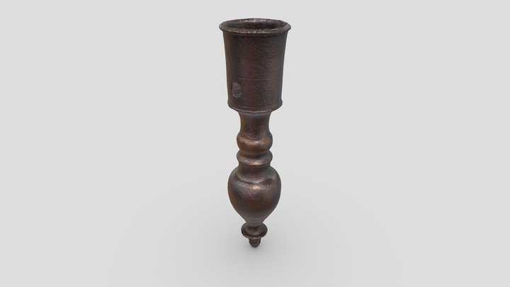 Kaarshouder van koper / Copper candle holder 3D Model