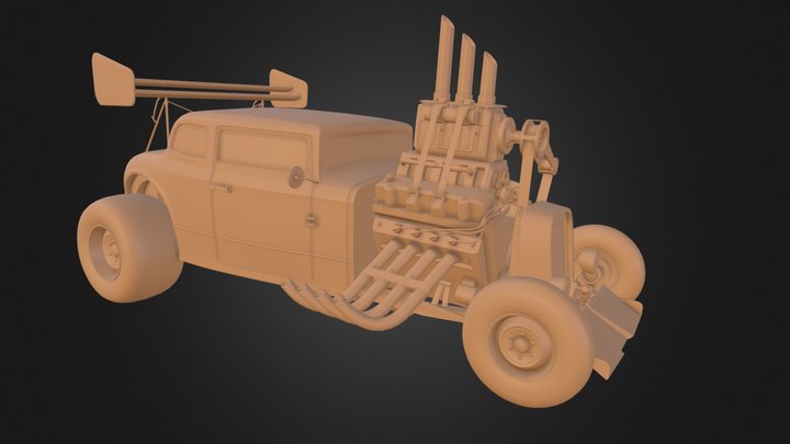 Carson Extreme Hot Rod - Clay 3D Model