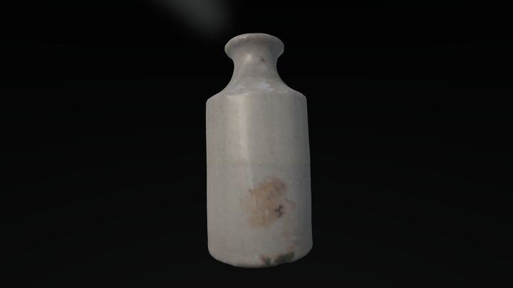 Victorian glazed ceramic bottle 3D Model