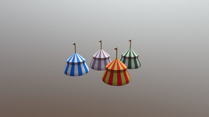 Series of tents for Medieval Contest 3D Model