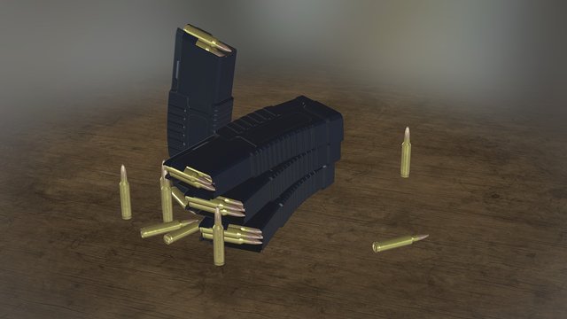 Mags and Rounds 3D Model