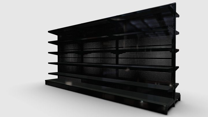Hypermarket Supermarket Gandola /Shelving 3D Model