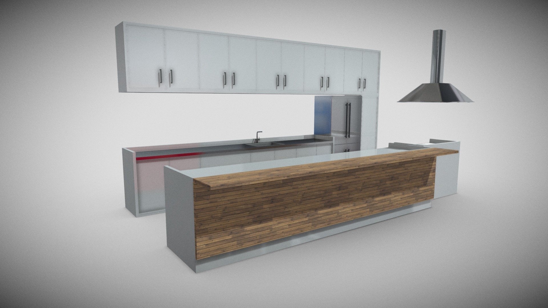 3d modern kitchen design 05 3D model - 3D model by nvere [484f228 ...