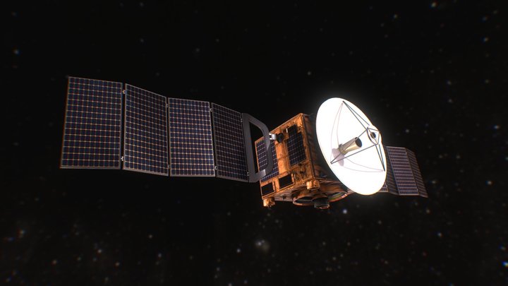 Orbital Space Satellite 3D Model