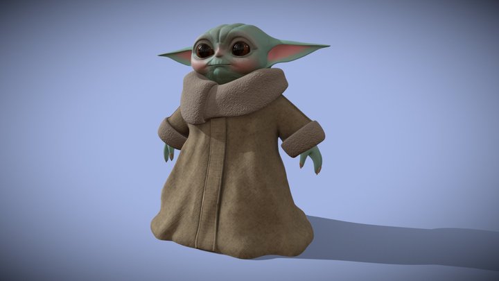 Baby Yoda (Grogu) 3D Model