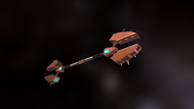 Spiked Stylized Wrench 3D Model